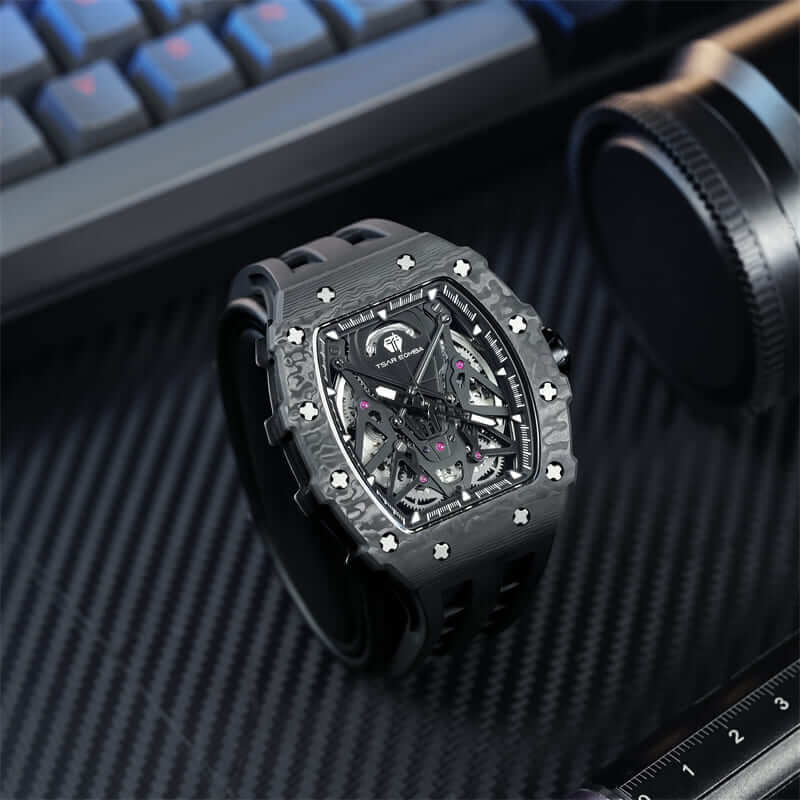 Elemental-Carbon Fiber Automatic Watch TB8207CF(Ship from US) - Image 11