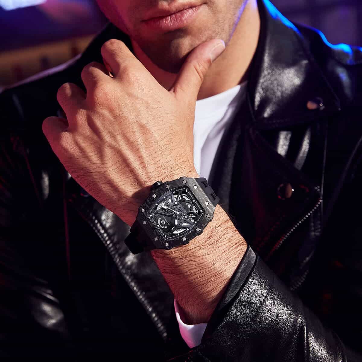 Elemental-Carbon Fiber Automatic Watch TB8207CF(Ship from US) - Image 8