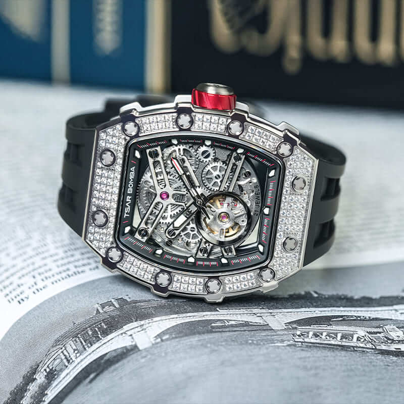 Elemental-Cubic Zirconia Automatic Watch TB8208D(US) - Image 6