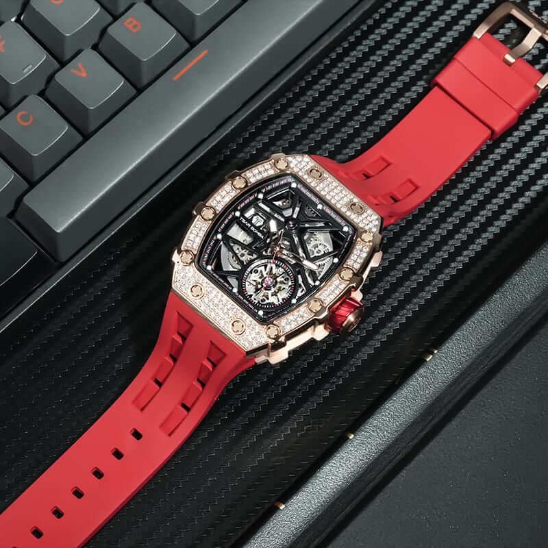 Elemental-Cubic Zirconia Automatic Watch TB8209D(EU) - Image 7