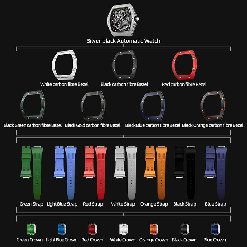 Atomic-Interchangeable Automatic Watch Combo Carbon Fiber - Image 14