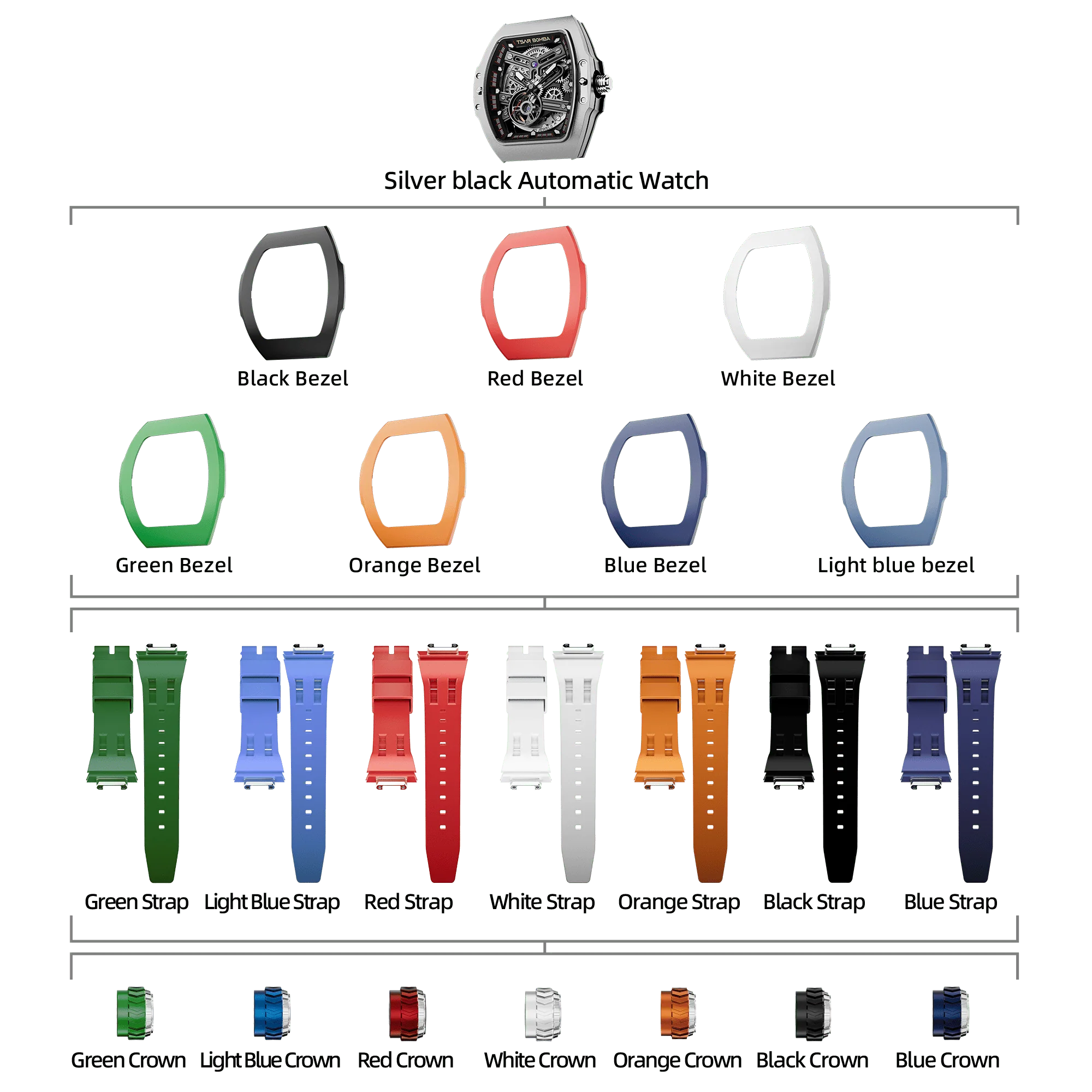 Atomic-Interchangeable Automatic Watch Combo (7-in-1) - Image 42